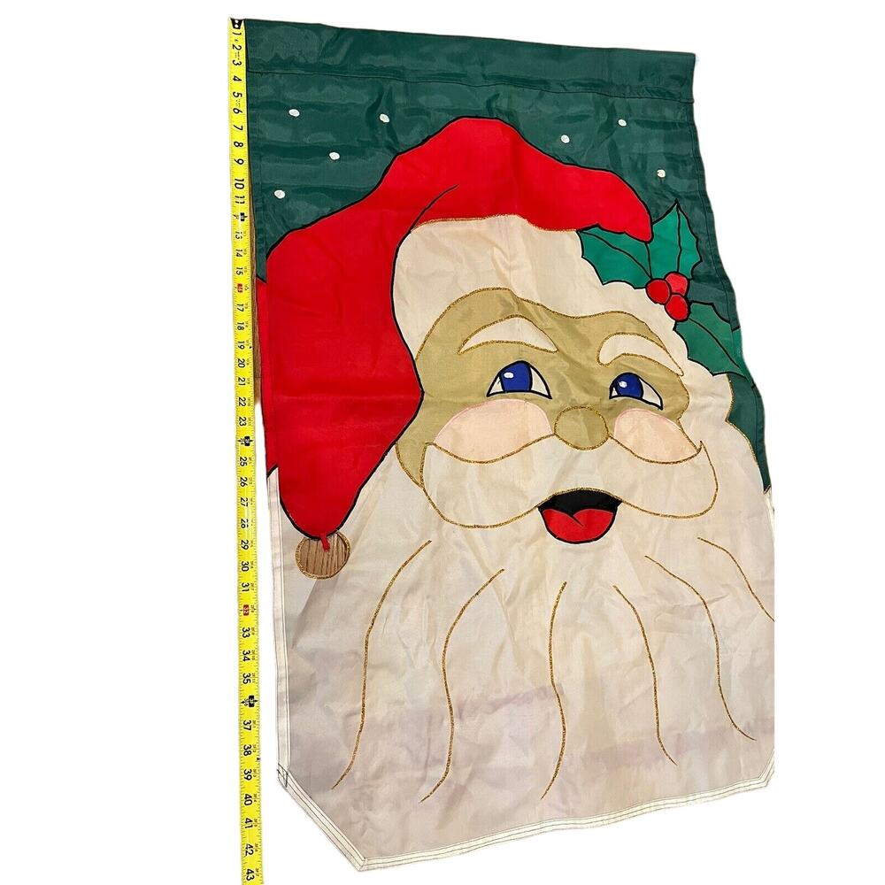 NCE Large 29"x40" Polyester Garden Flag Santa Christmas Holiday